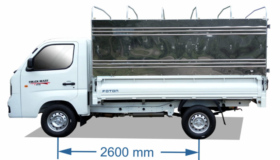 Trục cơ sở với chiều dài 2600mm